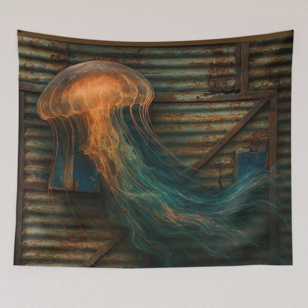 Item preview, Letterbox Morphing Into A Jellyfish on a Lincolnshire Backroad  designed and sold by chipshopchippy.