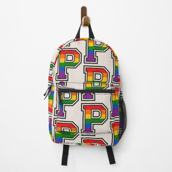 Item preview, varsity style Gay Pride Letter P designed and sold by JETSETPRIDE.