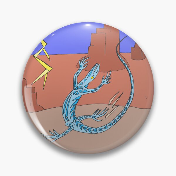 Item preview, One Colorful Lizard Mesa Celebration in a Desert Lightning Storm designed and sold by JoyousArt4u.