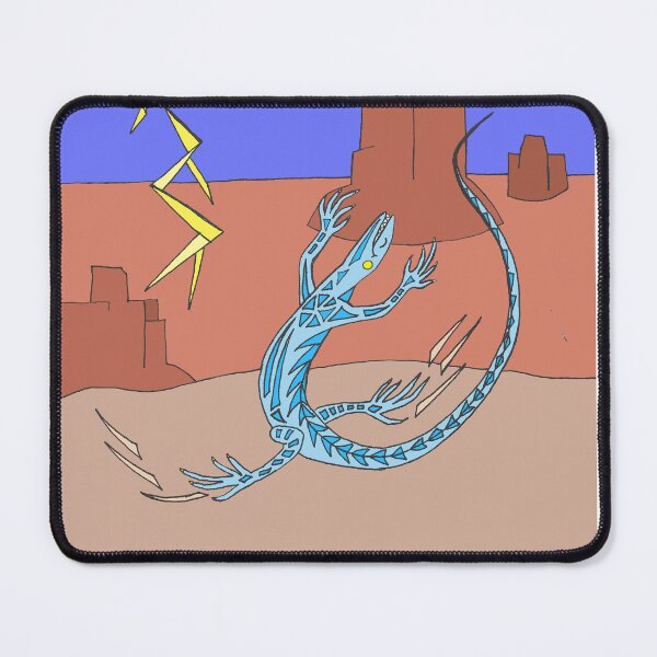 Item preview, One Colorful Lizard Mesa Celebration in a Desert Lightning Storm designed and sold by JoyousArt4u.