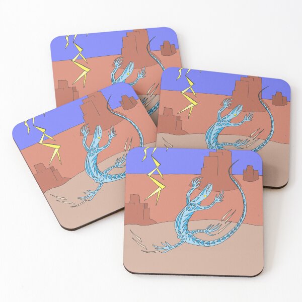 Item preview, One Colorful Lizard Mesa Celebration in a Desert Lightning Storm designed and sold by JoyousArt4u.