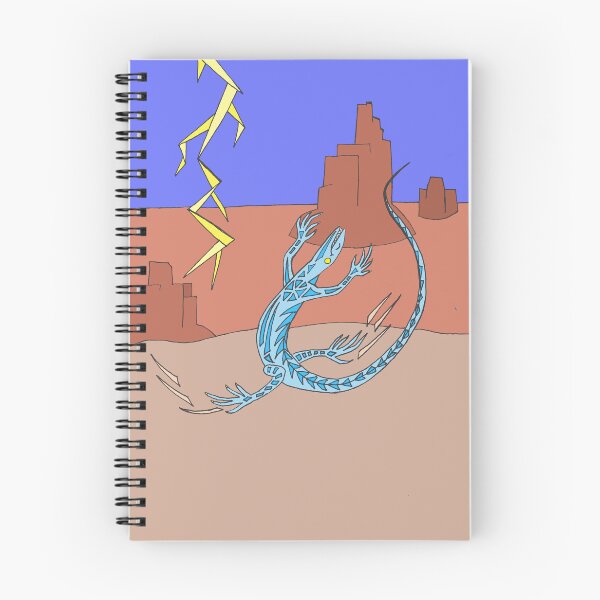 Item preview, One Colorful Lizard Mesa Celebration in a Desert Lightning Storm designed and sold by JoyousArt4u.