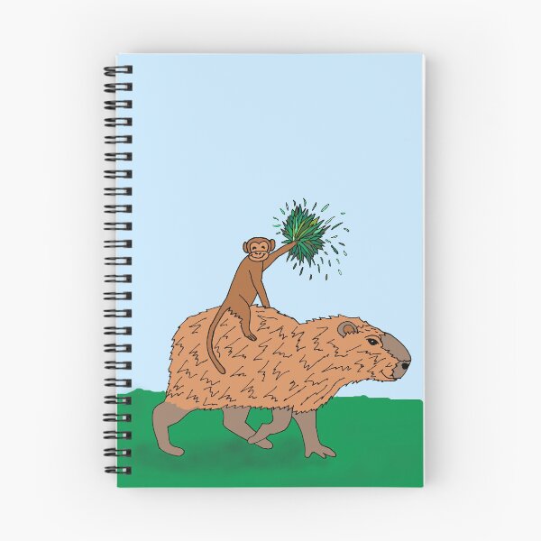 Item preview, Fun Capybara and Monkey Celebration designed and sold by JoyousArt4u.