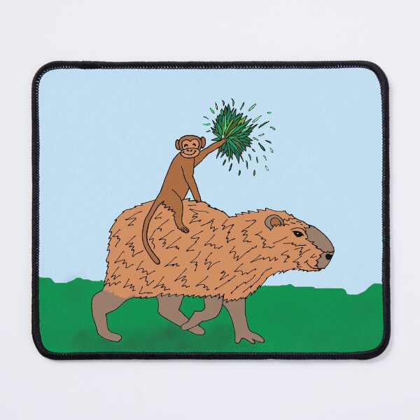 Item preview, Fun Capybara and Monkey Celebration designed and sold by JoyousArt4u.