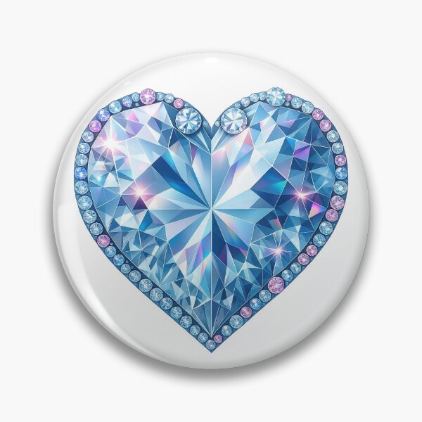 Item preview, Blue Diamond Heart Gem Illustration designed and sold by ArtfulWeave.