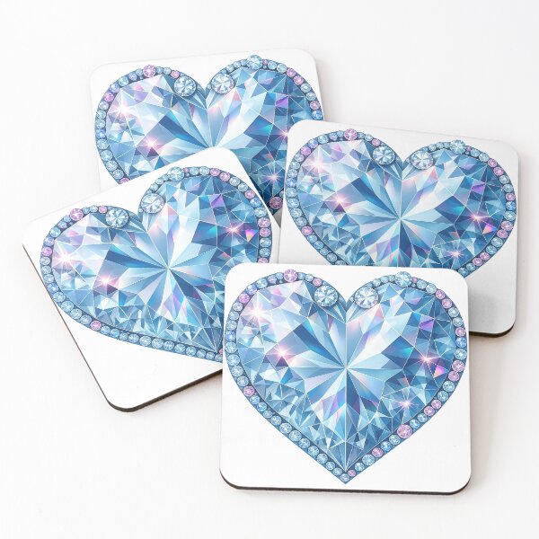 Item preview, Blue Diamond Heart Gem Illustration designed and sold by ArtfulWeave.