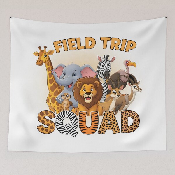 Item preview, Field Trip Squad – Funny Safari Animal Cartoon Design designed and sold by SoftStyleStudio ⭐⭐⭐.