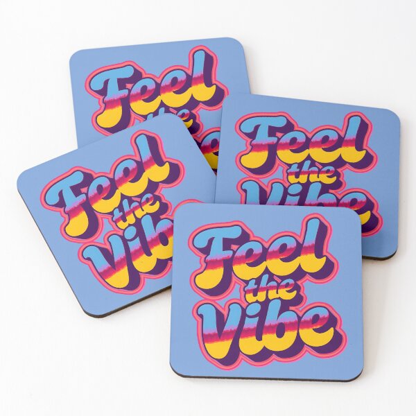 Item preview, Feel The Vibe: Groovy Retro 70s Typography with Vibrant Gradient and Psychedelic Funk Style designed and sold by karina360.