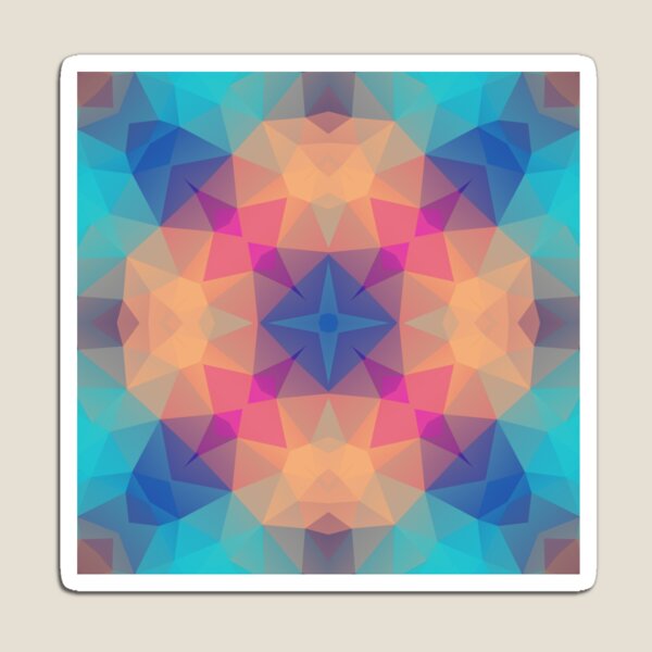 Item preview, purple triangles geometric orange polygon seamless colorful repeat pattern designed and sold by Abrahamjrnd.