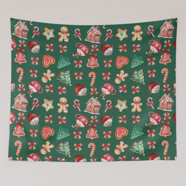 Item preview, Baking Spirits Bright Holiday Cookie Pattern designed and sold by TheAchyArtist.