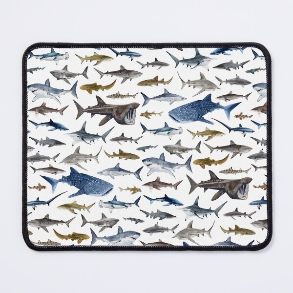 Item preview, SHARKS poster with names 2025-white designed and sold by BEATRIZ ABAITUA.