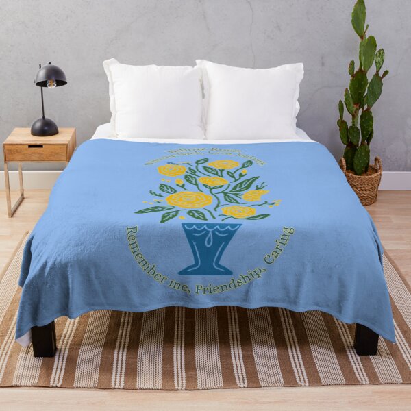 Item preview, Yellow Roses in Blue Vase designed and sold by Brickroad Dsigns.