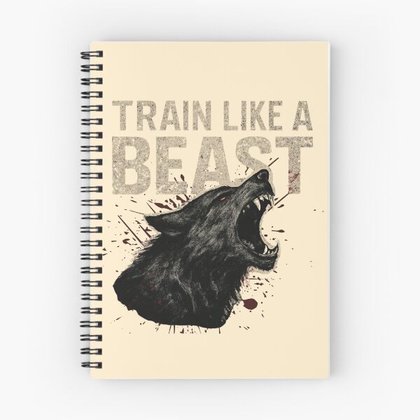 Item preview, Train Like a Beast – Wolf Power Gym Motivation Design designed and sold by SoftStyleStudio ⭐⭐⭐.