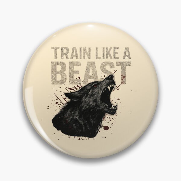 Item preview, Train Like a Beast – Wolf Power Gym Motivation Design designed and sold by SoftStyleStudio ⭐⭐⭐.