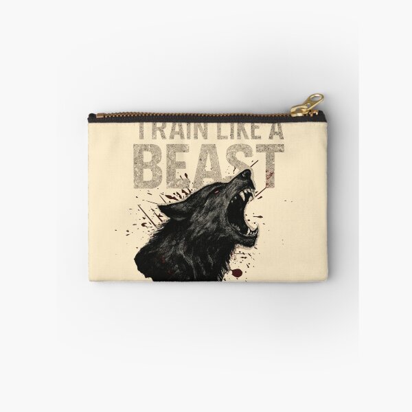 Item preview, Train Like a Beast – Wolf Power Gym Motivation Design designed and sold by SoftStyleStudio ⭐⭐⭐.