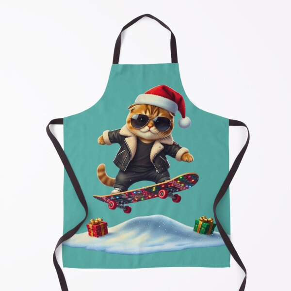Item preview, Cool Skateboarding Santa Cat | Funny Christmas Skater Kitty | Festive Cat with Sunglasses designed and sold by E-SarnEdge.