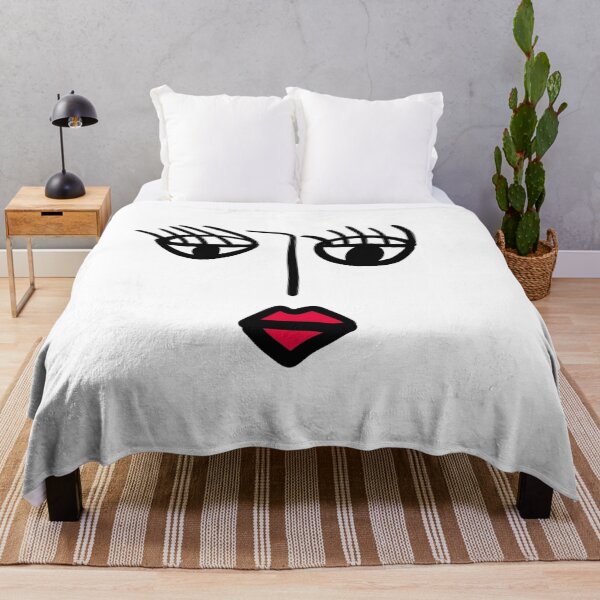 Item preview, Bold Abstract Minimalist Face with Red Lips designed and sold by Red Onion.