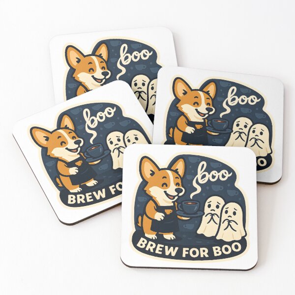 Item preview, Brew for Boo — Corgi Barista & Ghost Coffee designed and sold by Cheerioza.