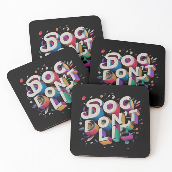 Item preview, 3D Dog Phrase “DOG DON’T LIE” – Bold Pet Lover Typography Design designed and sold by Cultradesign.
