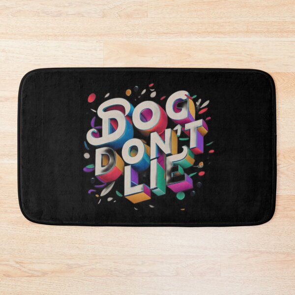 Item preview, 3D Dog Phrase “DOG DON’T LIE” – Bold Pet Lover Typography Design designed and sold by Cultradesign.