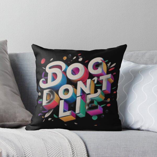 Item preview, 3D Dog Phrase “DOG DON’T LIE” – Bold Pet Lover Typography Design designed and sold by Cultradesign.