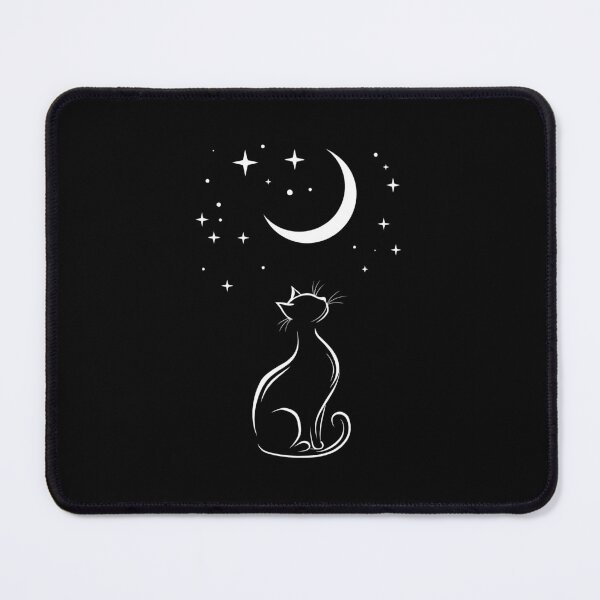 Item preview, Cat Gazing at Crescent Moon designed and sold by jkrphoto.