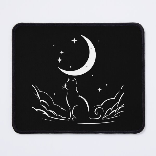 Item preview, Cat Gazing at Crescent Moon designed and sold by jkrphoto.