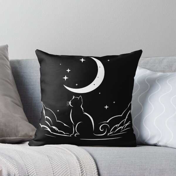 Item preview, Cat Gazing at Crescent Moon designed and sold by jkrphoto.
