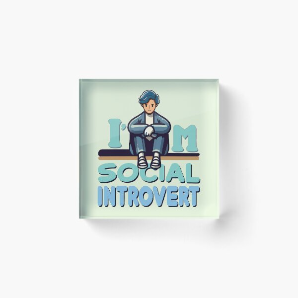 Item preview, I'm Social Introvert, typography designed and sold by maxmaj.