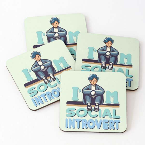 Item preview, I'm Social Introvert, typography designed and sold by maxmaj.