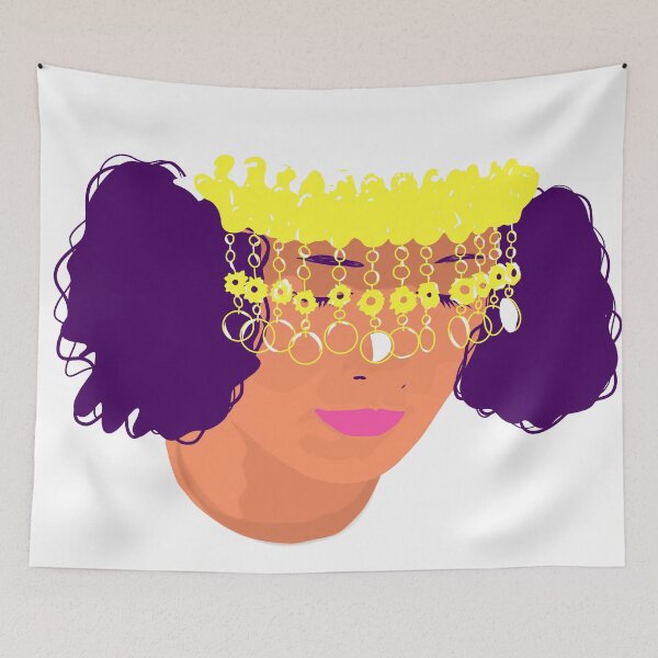 Item preview, Golden Thoughts – Abstract Portrait Art designed and sold by VectOstyle.