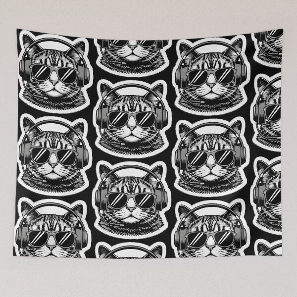 Item preview, Epic DJ Cat designed and sold by Melody-Merch.