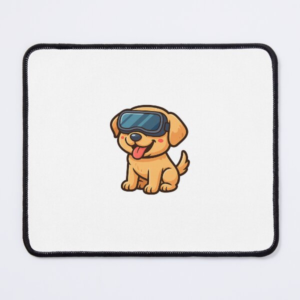 Item preview, Cheerful Labrador Dog Wearing VR Goggles – Cute Tech Puppy Cartoon Sticker designed and sold by ShivaniiD.