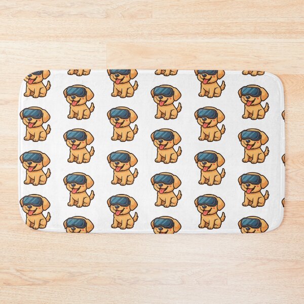 Item preview, Cheerful Labrador Dog Wearing VR Goggles – Cute Tech Puppy Cartoon Sticker designed and sold by ShivaniiD.