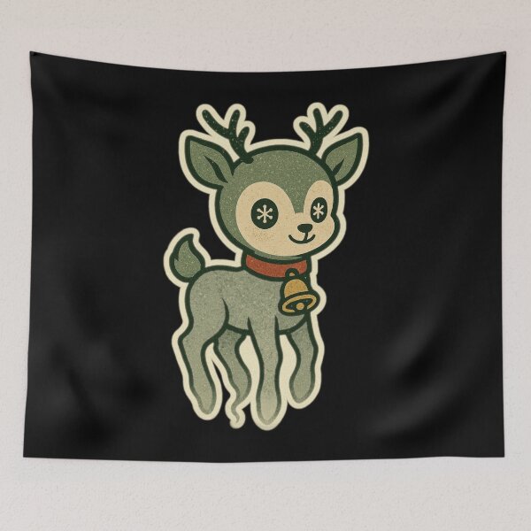 Item preview, Retro Christmas Horror Characters – Ghost Reindeer – Vintage • Spooky Cute designed and sold by JacobKAurumhead.