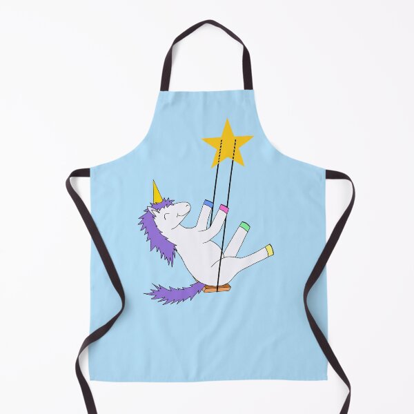 Item preview, Happy Unicorn Swinging on a Star designed and sold by JoyousArt4u.