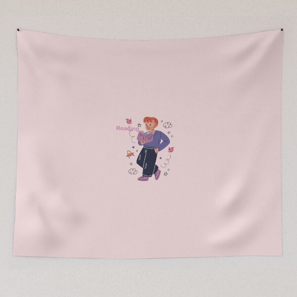 Item preview, Cute Cartoon Boy Reading Illustration designed and sold by nada-art.