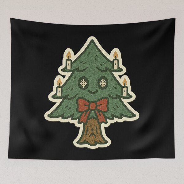 Item preview, Retro Christmas Horror Characters – Haunted Christmas Tree – Vintage • Spooky Cute designed and sold by JacobKAurumhead.