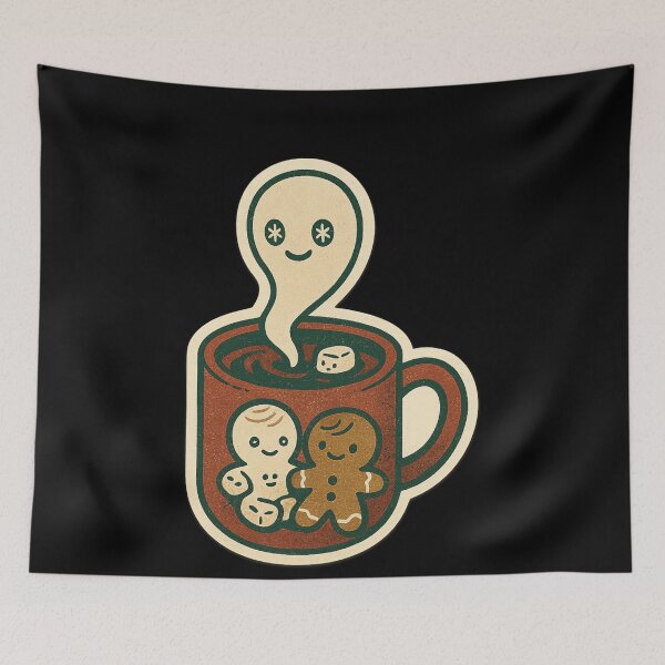 Item preview, Retro Christmas Horror Characters – Hot Cocoa Ghost Cup – Vintage • Spooky Cute designed and sold by JacobKAurumhead.