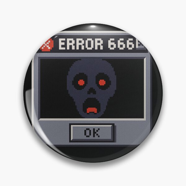 Item preview, Error 666 Glitch Screen – Retro Pixel Horror Computer Art designed and sold by ShivaniiD.
