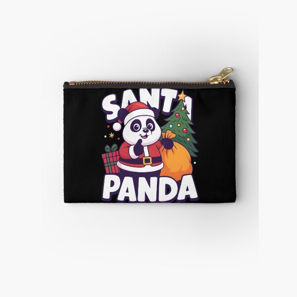 Item preview, Cute Santa Panda with Christmas Tree Funny Holiday Gift Design for Kids and Adults designed and sold by DrawHandArt.