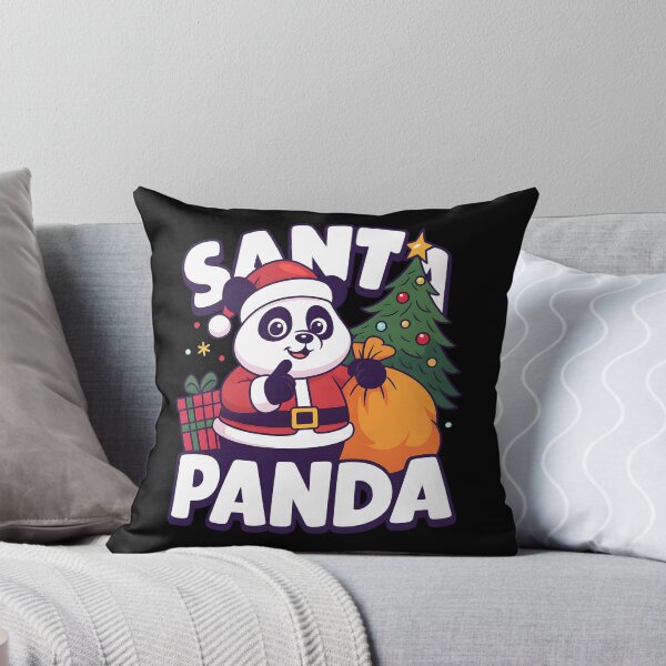 Item preview, Cute Santa Panda with Christmas Tree Funny Holiday Gift Design for Kids and Adults designed and sold by DrawHandArt.