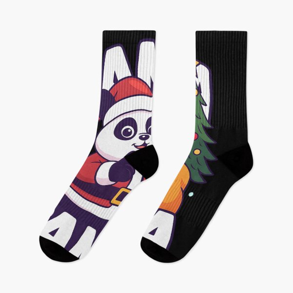 Item preview, Cute Santa Panda with Christmas Tree Funny Holiday Gift Design for Kids and Adults designed and sold by DrawHandArt.