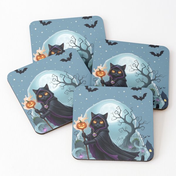 Item preview, Midnight Meow: Elegant Spooky Cat Halloween Tee | Black Cat Moonlight Costume Shirt for Cat Lovers & Halloween Fans designed and sold by VibeCraftique.