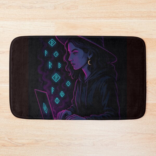 Item preview, Cyber Witch Coder – Neon Tech Sorceress Casting Digital Spells designed and sold by ShivaniiD.