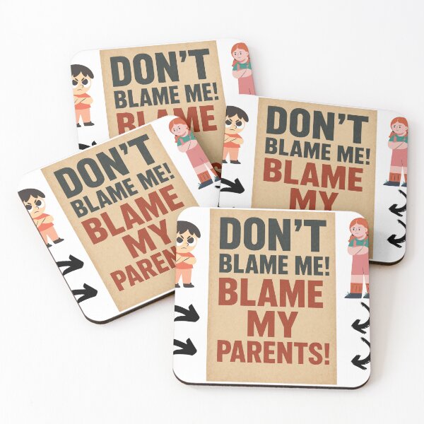 Item preview, Two brats say "Blame our parents!" designed and sold by me-me-me74.
