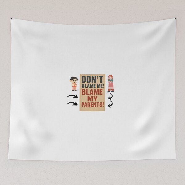 Item preview, Two brats say "Blame our parents!" designed and sold by me-me-me74.