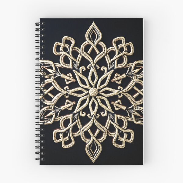 Item preview, Celtic Snowflake – Golden Winter Knotwork designed and sold by Buttonquill.