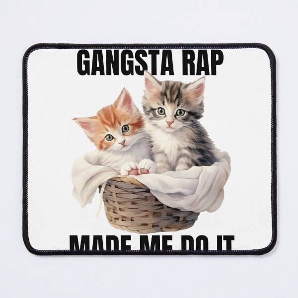 Item preview, Gangsta Rap Made Me Do It Ice Cube Kitten Rap Tee designed and sold by PadjocaCEO.