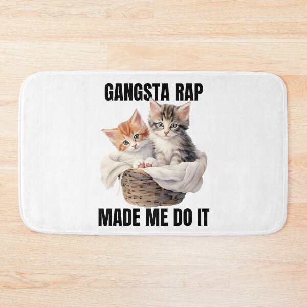 Item preview, Gangsta Rap Made Me Do It Ice Cube Kitten Rap Tee designed and sold by PadjocaCEO.